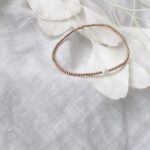 Rose gold filled náramek s perličkou