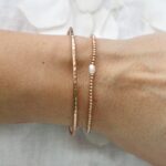 Rose gold filled náramek s perličkou - Image 2