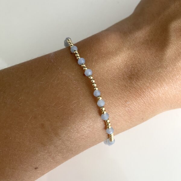 Náramek Moody angelit (gold filled)